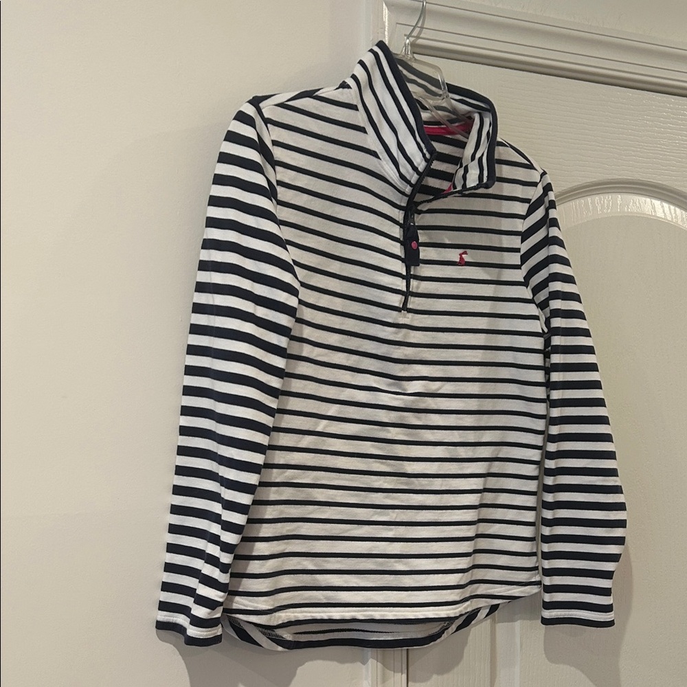 Joules Navy and White Striped Sweatshirt